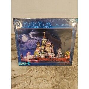 Buffalo Puzzle St. Basil's Cathedral 2000 Pcs 38.5 x 26.5 NIB Factory Sealed